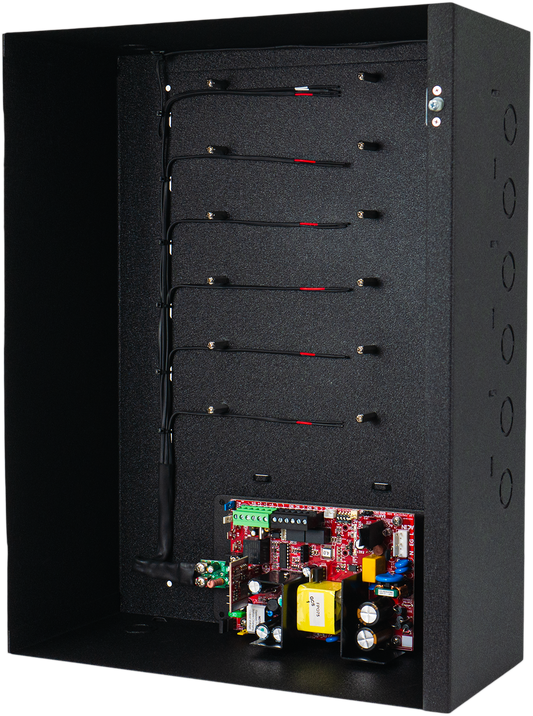 2-Door Controller Box w/ 110v/220v Life Safety Power Supply, Battery & Brackets
